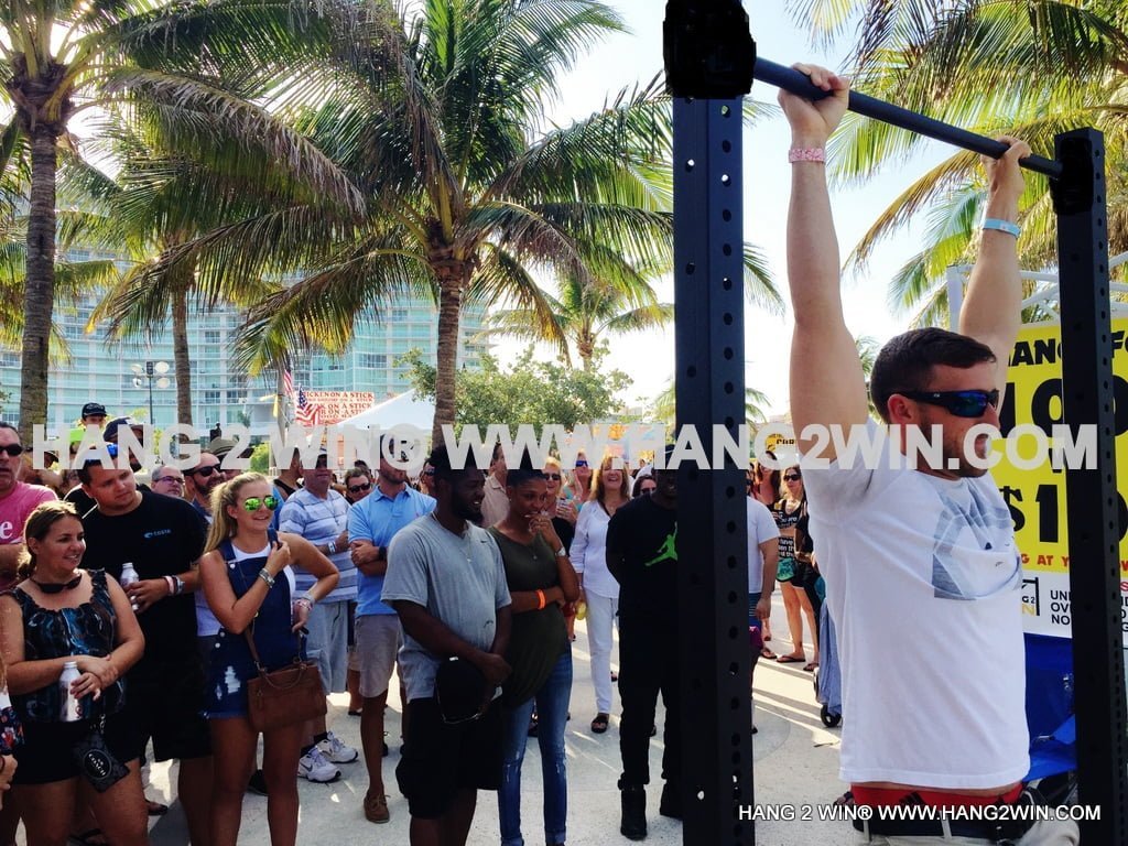 Hang Challenge participant at a Hang2Win event
