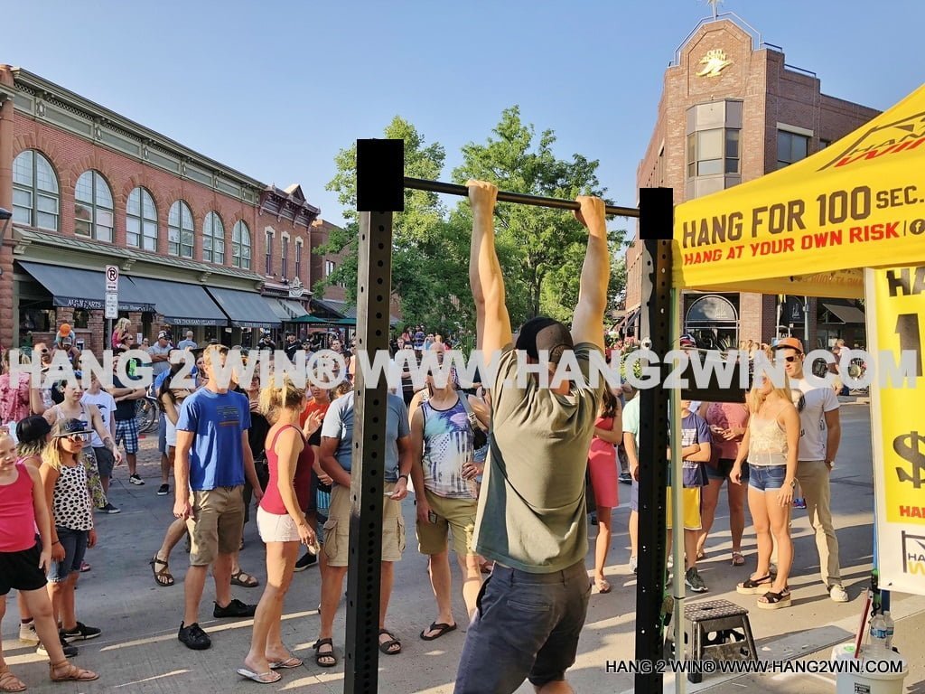 Hang Challenge participant at a Hang2Win event