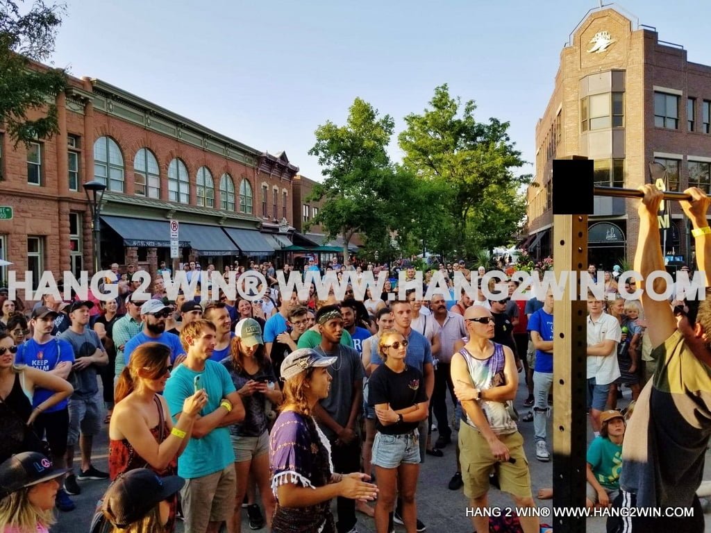Hang Challenge participant at a Hang2Win event