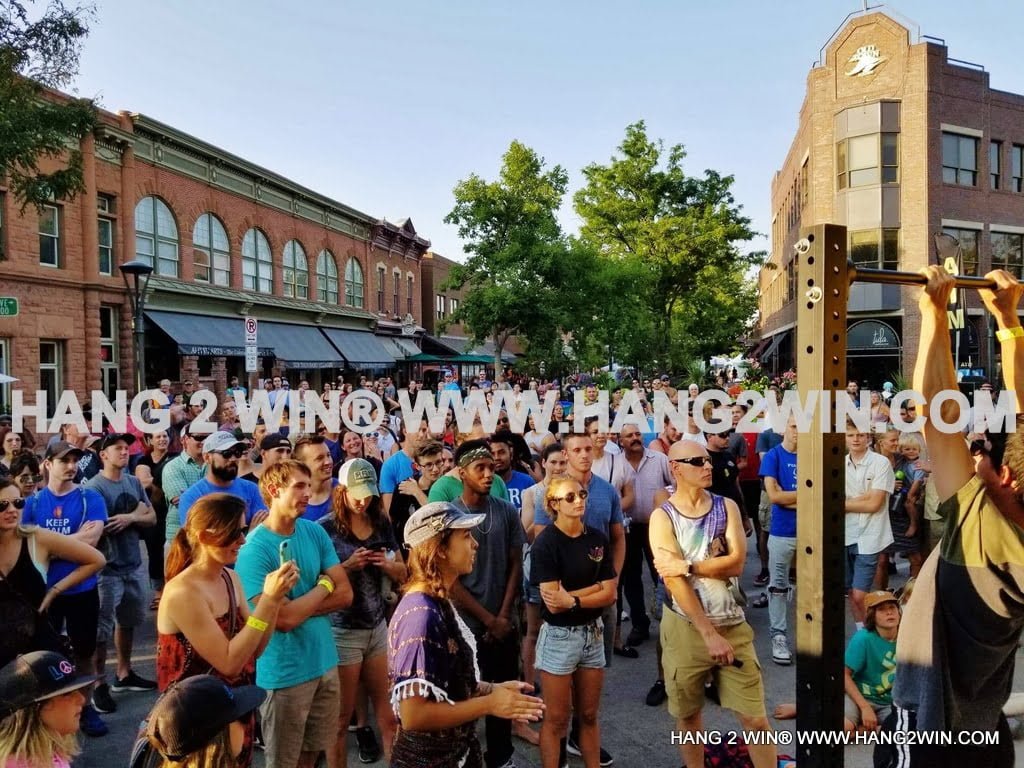 Hang Challenge participant at a Hang2Win event