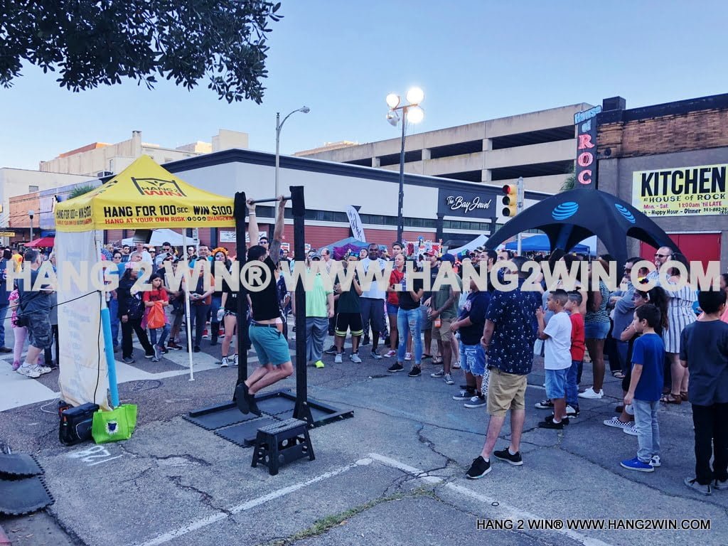 Hang Challenge participant at a Hang2Win event