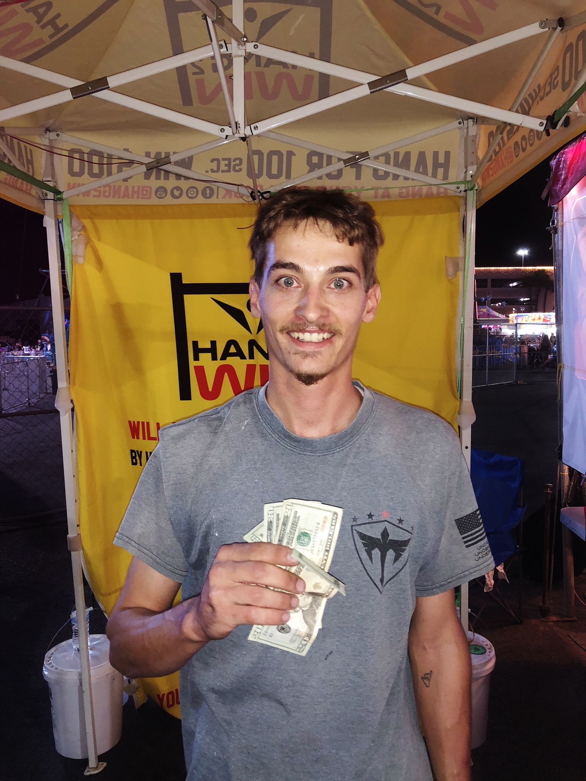 Hang Challenge participant at a Hang2Win event