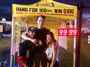 Hang Challenge participant at a Hang2Win event